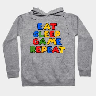 Eat sleep game repeat Hoodie